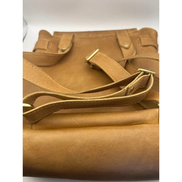 Noonday Collection Homesteader Convertible Backpack Tan Leather -Defect Area - Picture 11 of 15